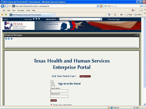 Enterprise Portal Logon Page
